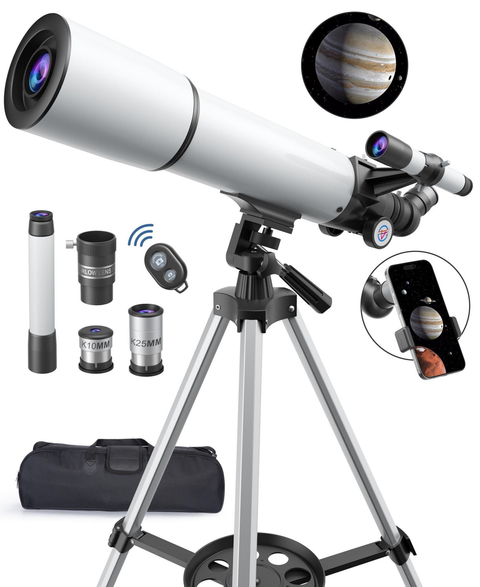 SUGIFT Телескоп рефрактор 80mm Aperture 500mm с штативом