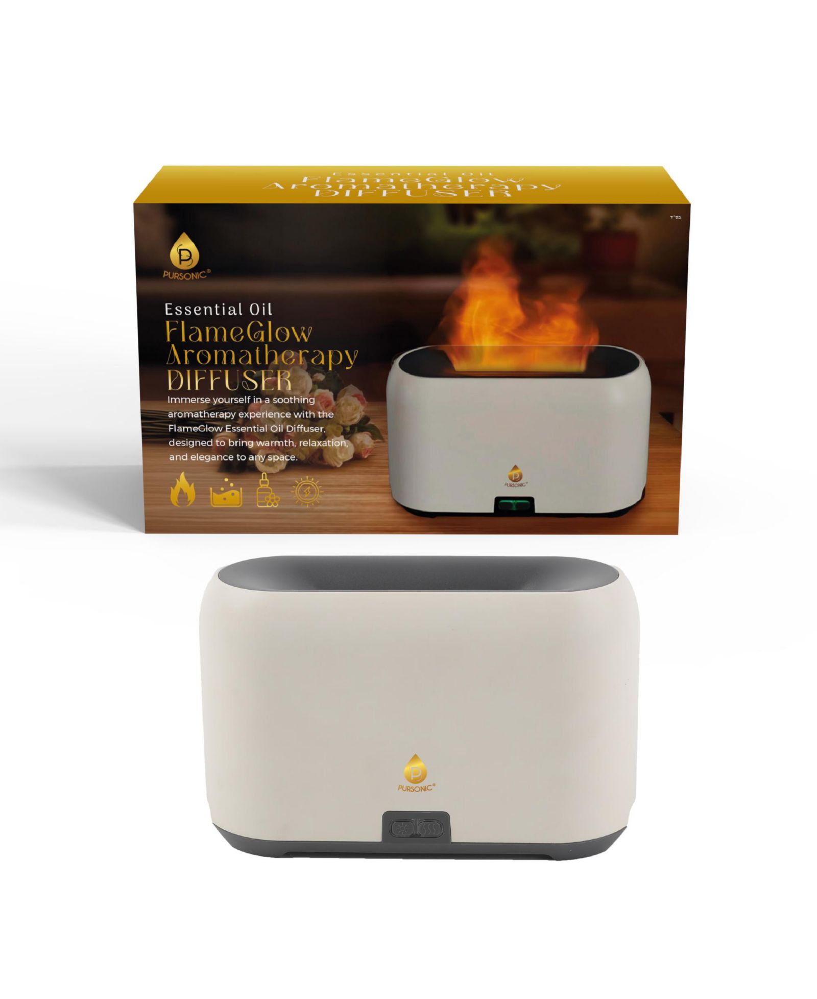 PURSONIC Аромадиффузор Essential Oil FlameGlow