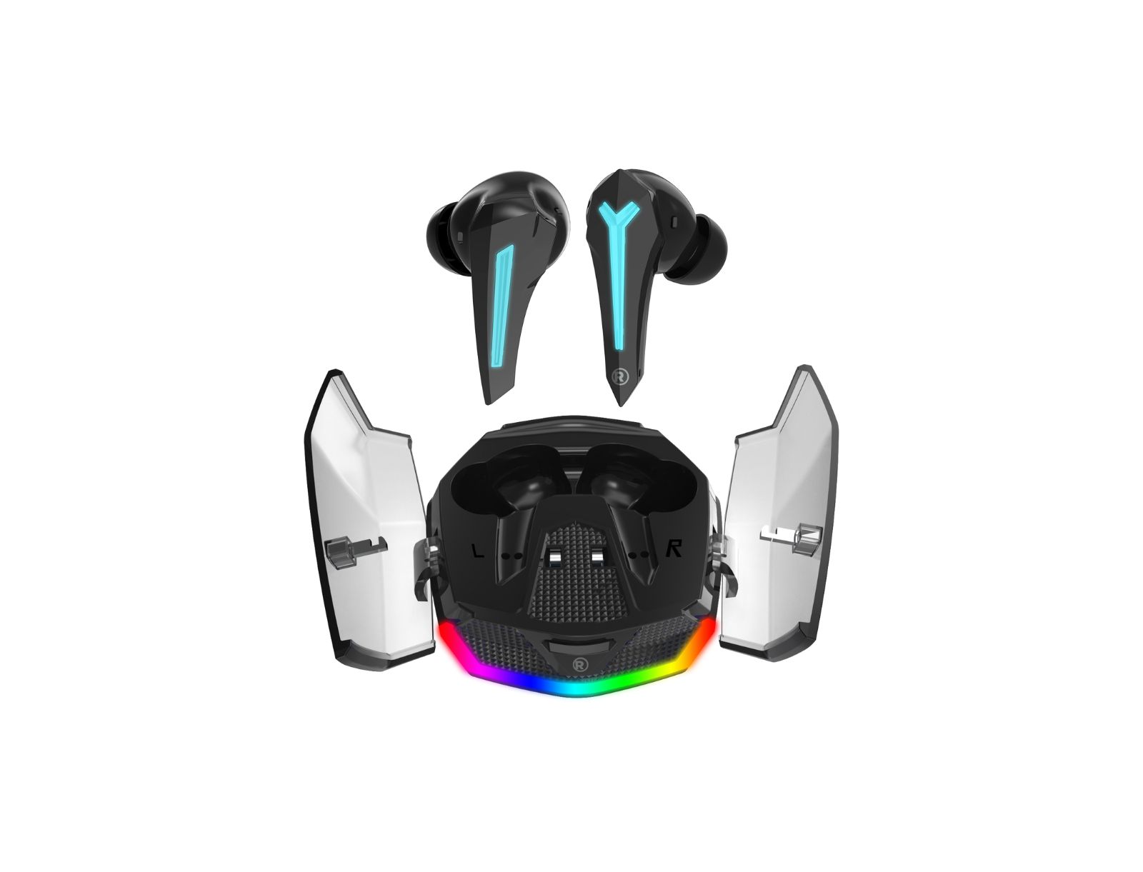 Radioshack 3304450 Wireless Noise-Cancelling Low-Latency Gaming 22-Hour Playtime Earbuds