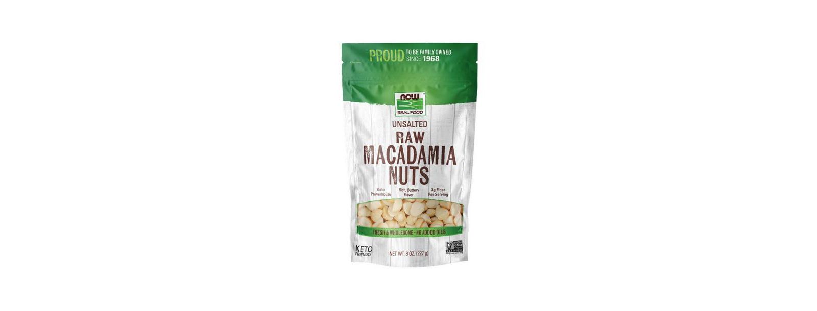 Орехи макадамия NOW Foods Raw, 8 Oz