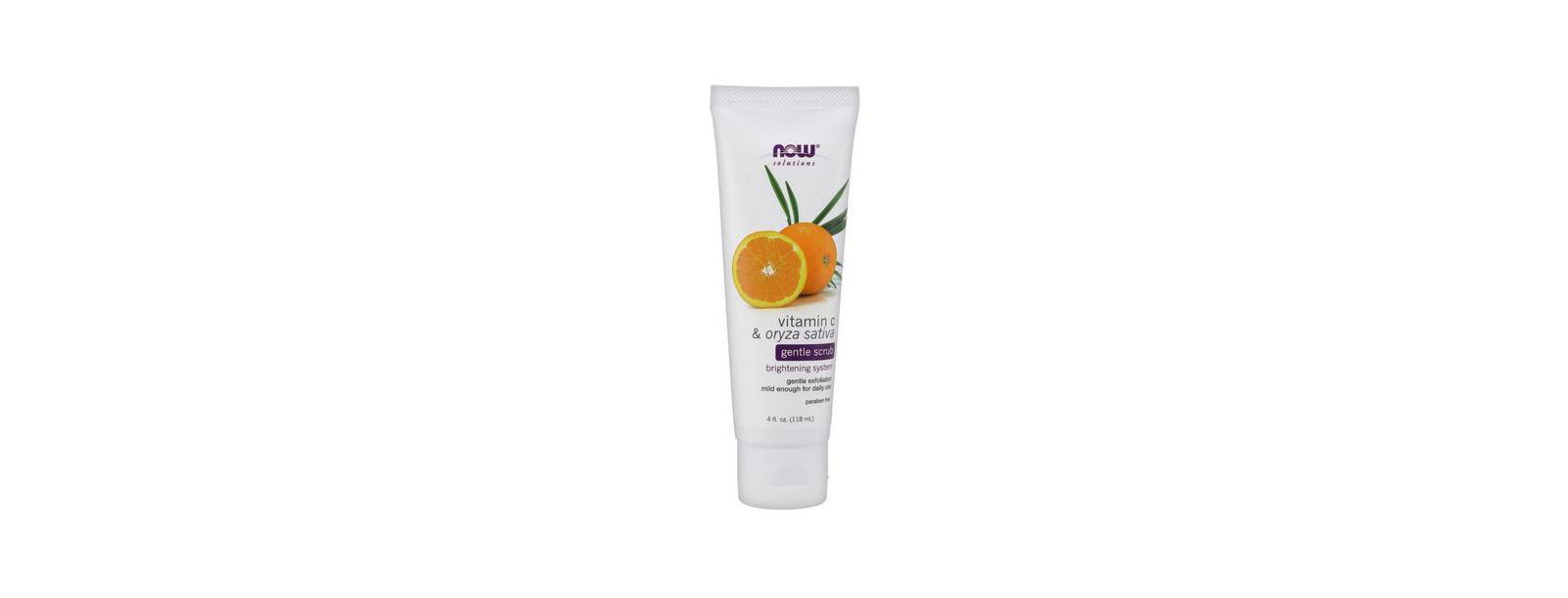 Мягкий скраб NOW Foods Vitamin C & Oryza Sativa, 4 oz