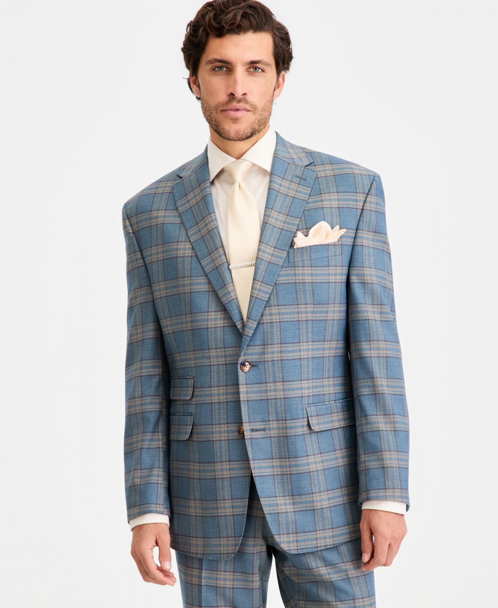 Мужской пиджак Tayion Collection Classic-Fit Plaid Suit Separate