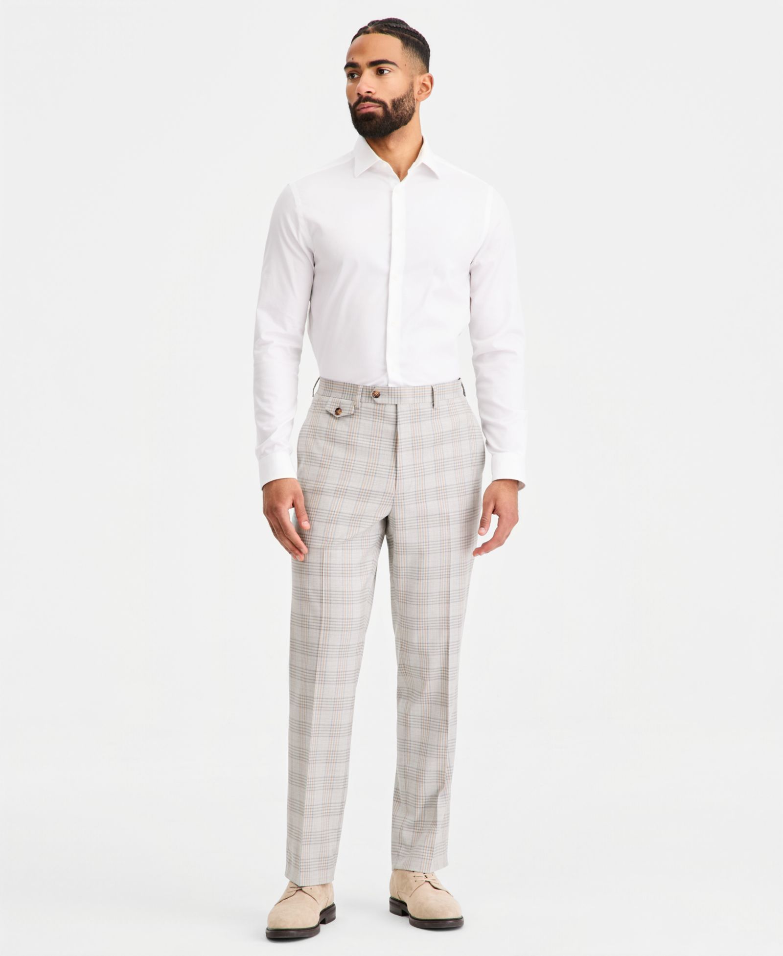 Tayion Collection Men's Classic-Fit Plaid Suit Separate Pants