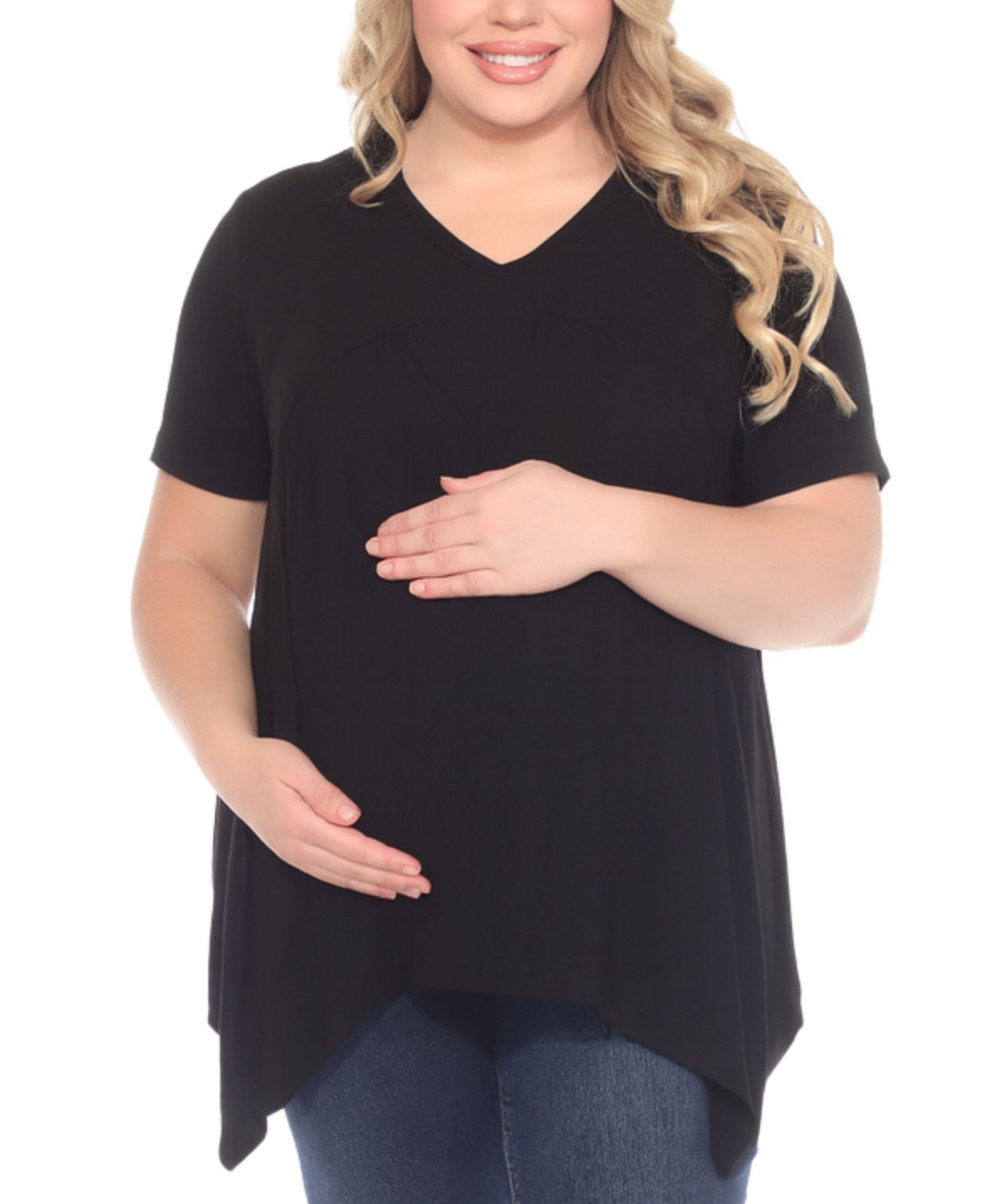 Женский матерный топ White Mark Plus Size Shirred