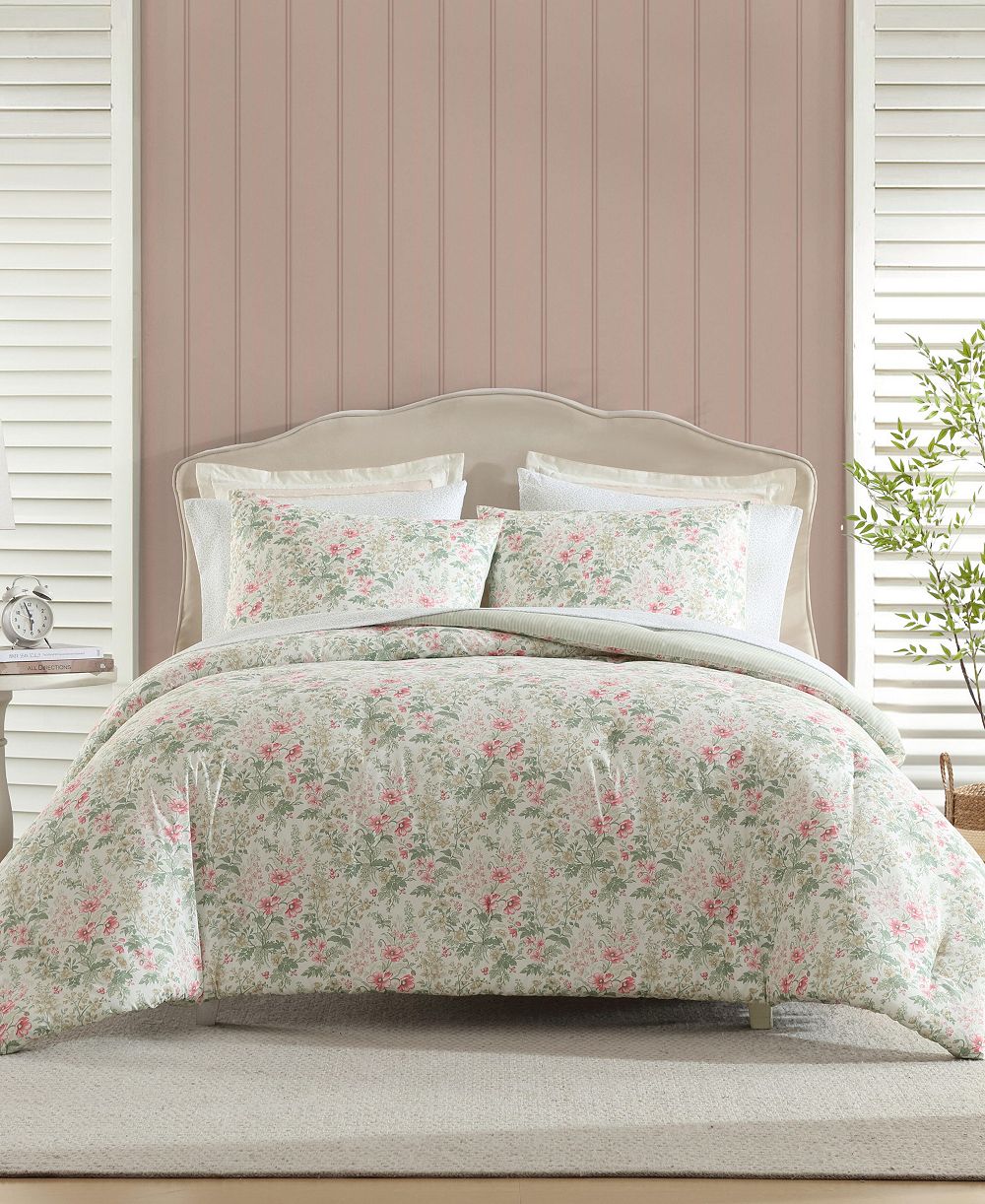 Комплект постельного белья Laura Ashley Arden Floral Washed Microfiber 7-Pc., King