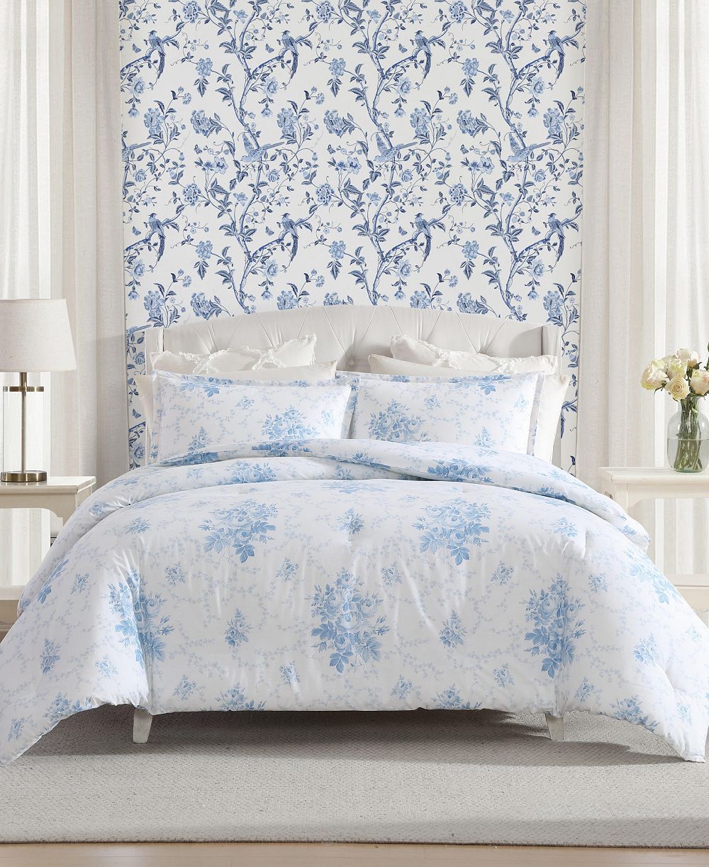 Laura Ashley Sophia хлопковый комплект пододеяльников 2-Pc., Twin