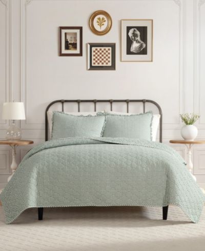 Комплект из 3 стеганых одеял Laura Ashley Gracie's Gingham Cotton, King