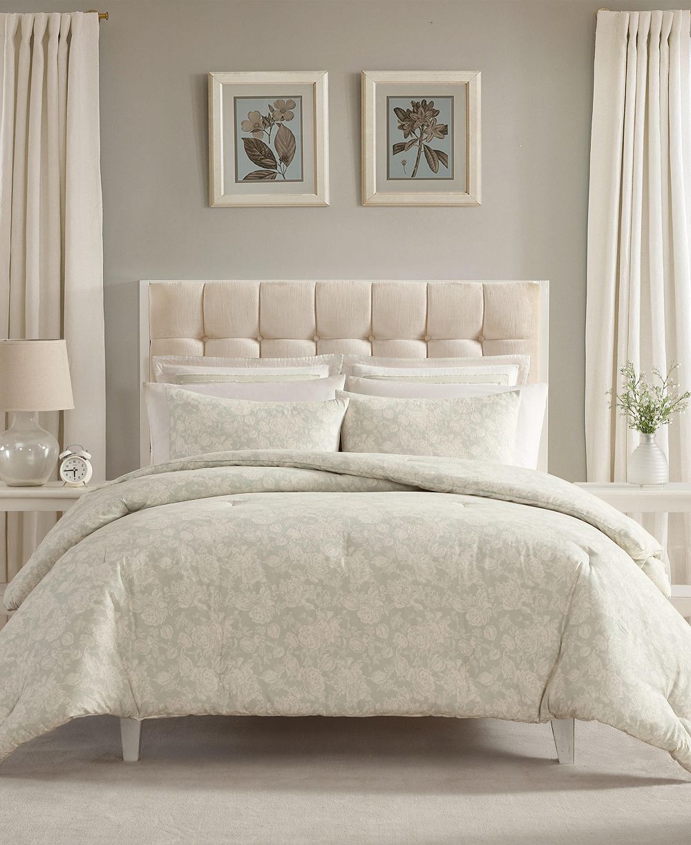 Комплект постельного белья Laura Ashley Meredith Printed Flannel, Full/Queen