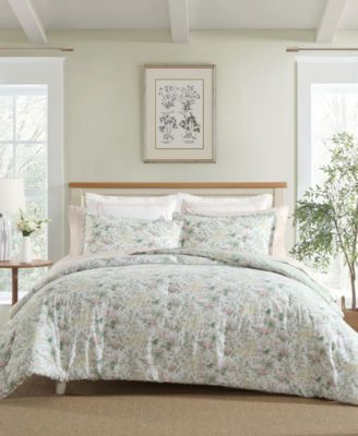 Laura Ashley Bramble Floral Cotton 2-Pc. Comforter Set, Twin
