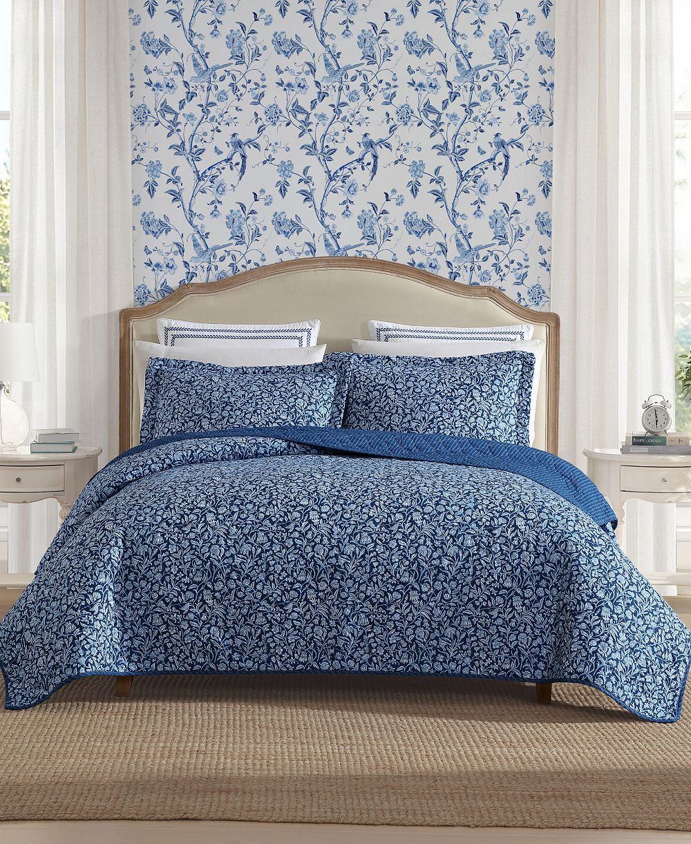 Laura Ashley Elaina Cotton 3-Pc. Quilt Set, King