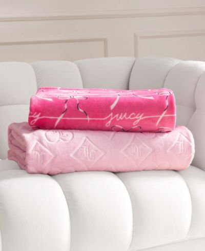 Juicy Couture набор из 2 плюшевых пледов Plush Glam
