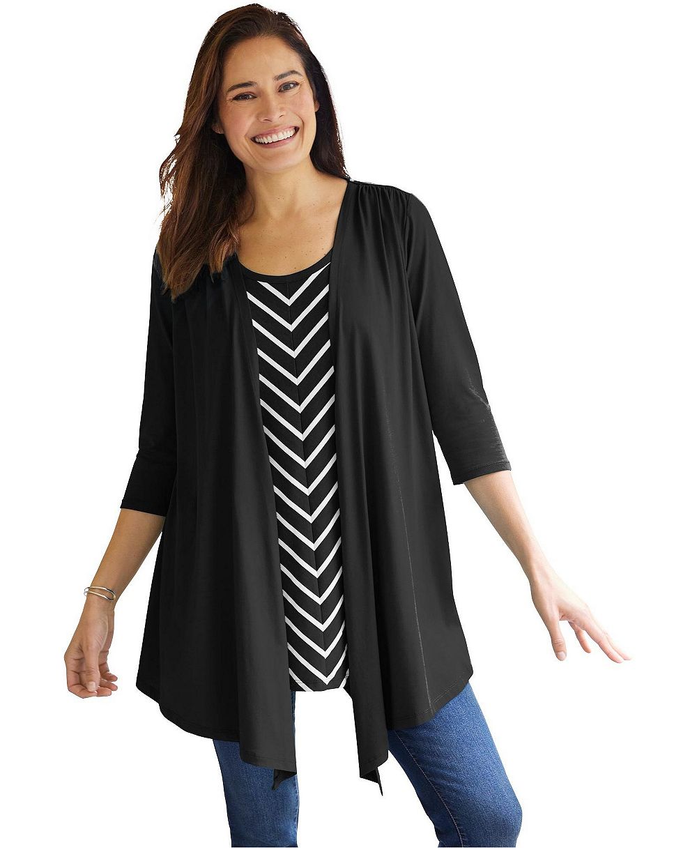 Woman Within Plus Size 7-Day Layered 2-In-1 Tunic