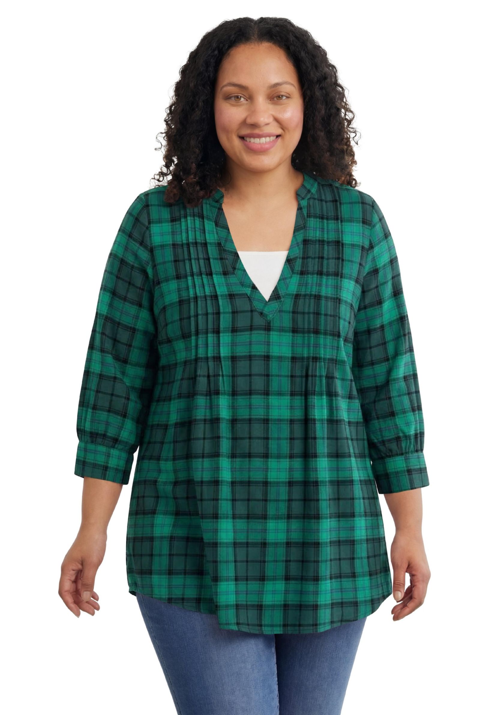 Женская фланелевая туника Plus Size от Woman Within