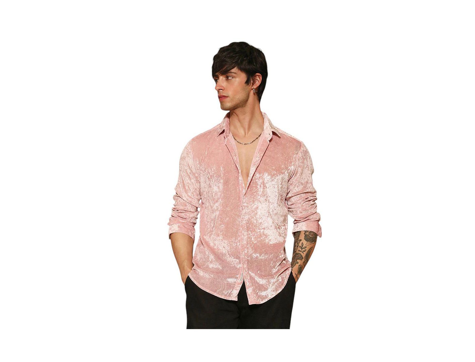 Рубашка Campus Sutra Men's Solid Velvet