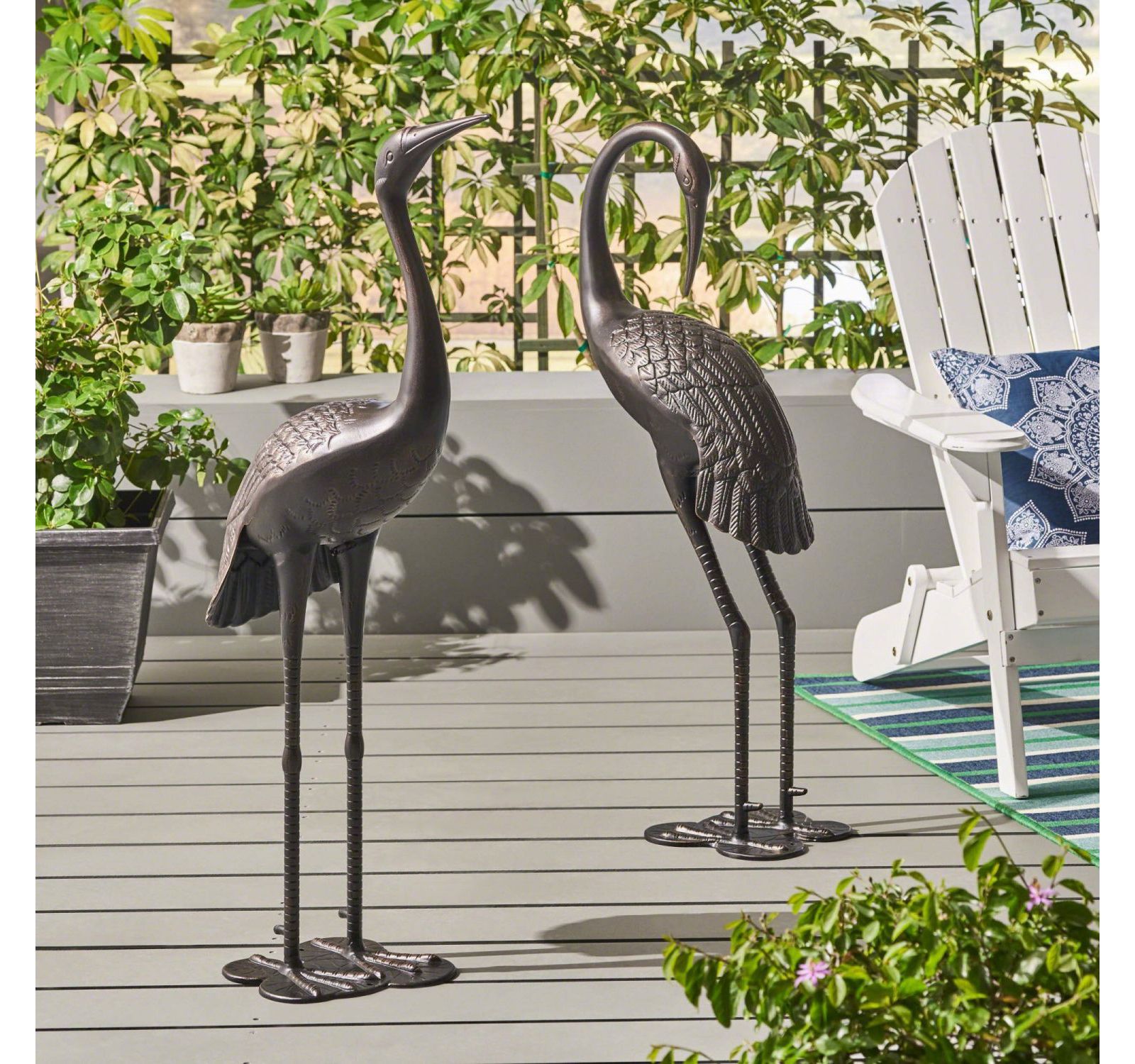 Streamdale Furniture Rust-Proof Aluminum Crane Garden Statue
