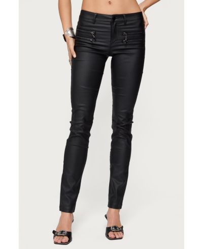 Edikted Women's Kaede Faux Leather Skinny Jeans