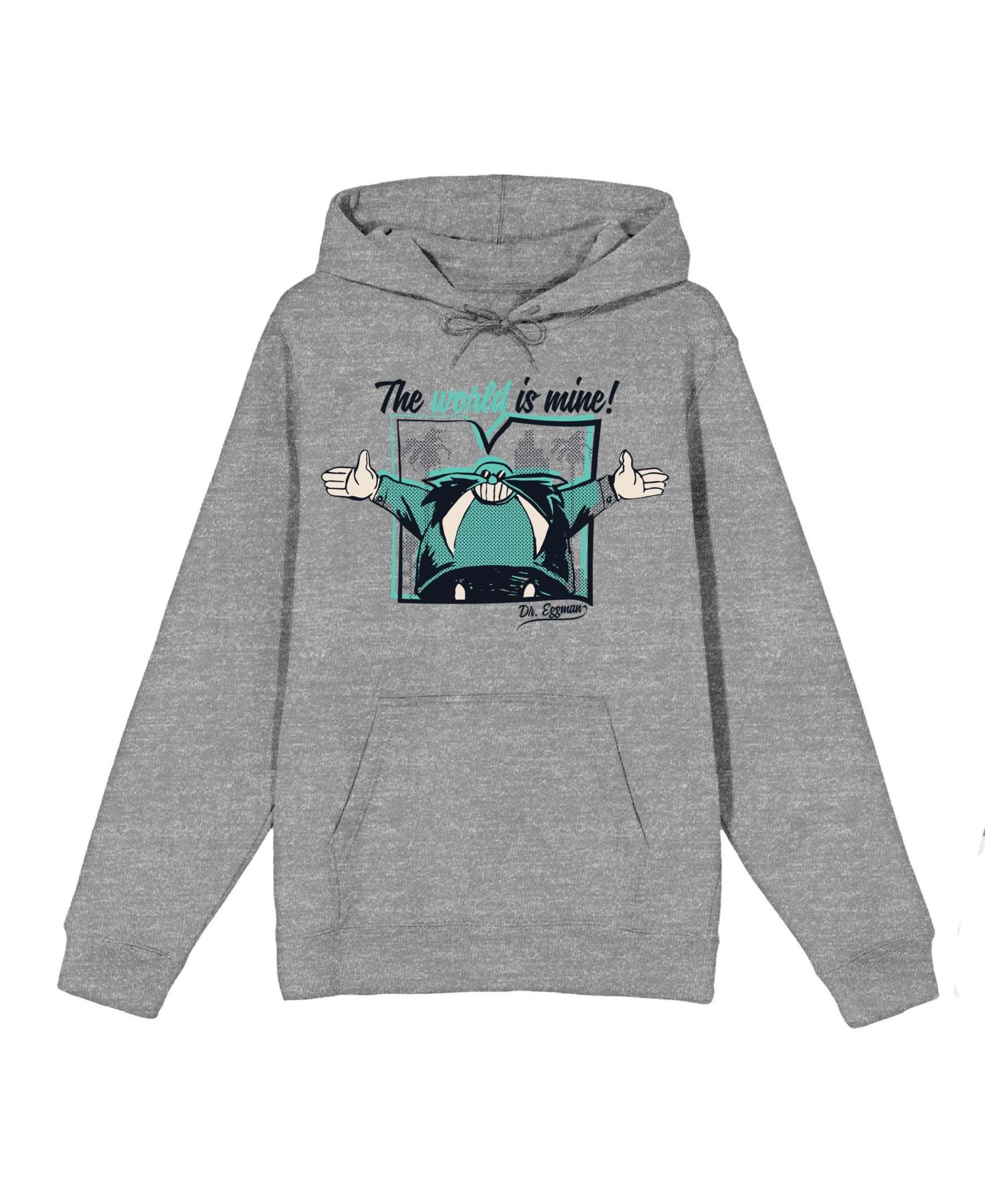 Sonic The Hedgehog Men's Dr. Eggman Athletic Heather Sweatshirt-3XL