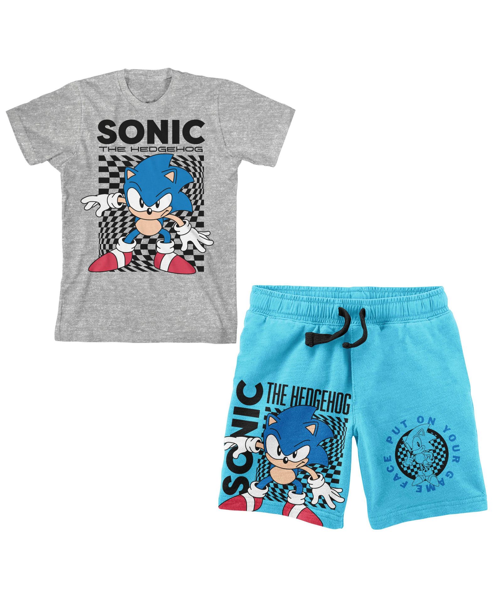 Sonic The Hedgehog Main Character Boy's Tee And Shorts Set-Small