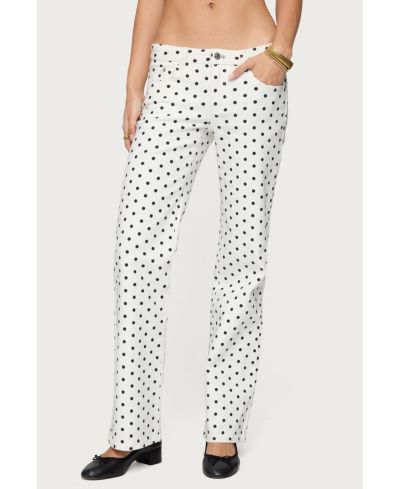 Женские джинсы Edikted Romily Polka Dot Low Rise