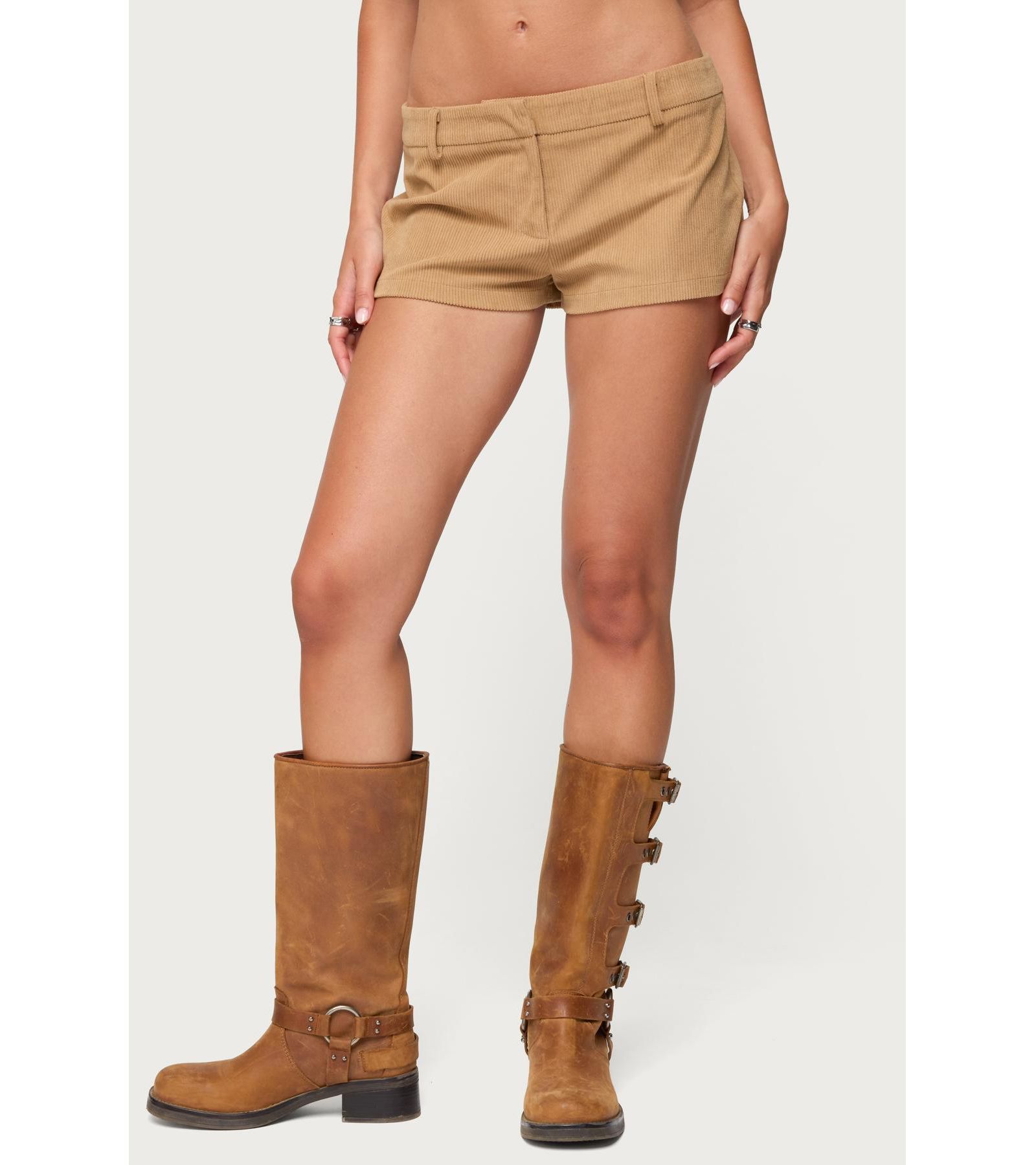 Edikted Women's Kyler Corduroy Micro Shorts