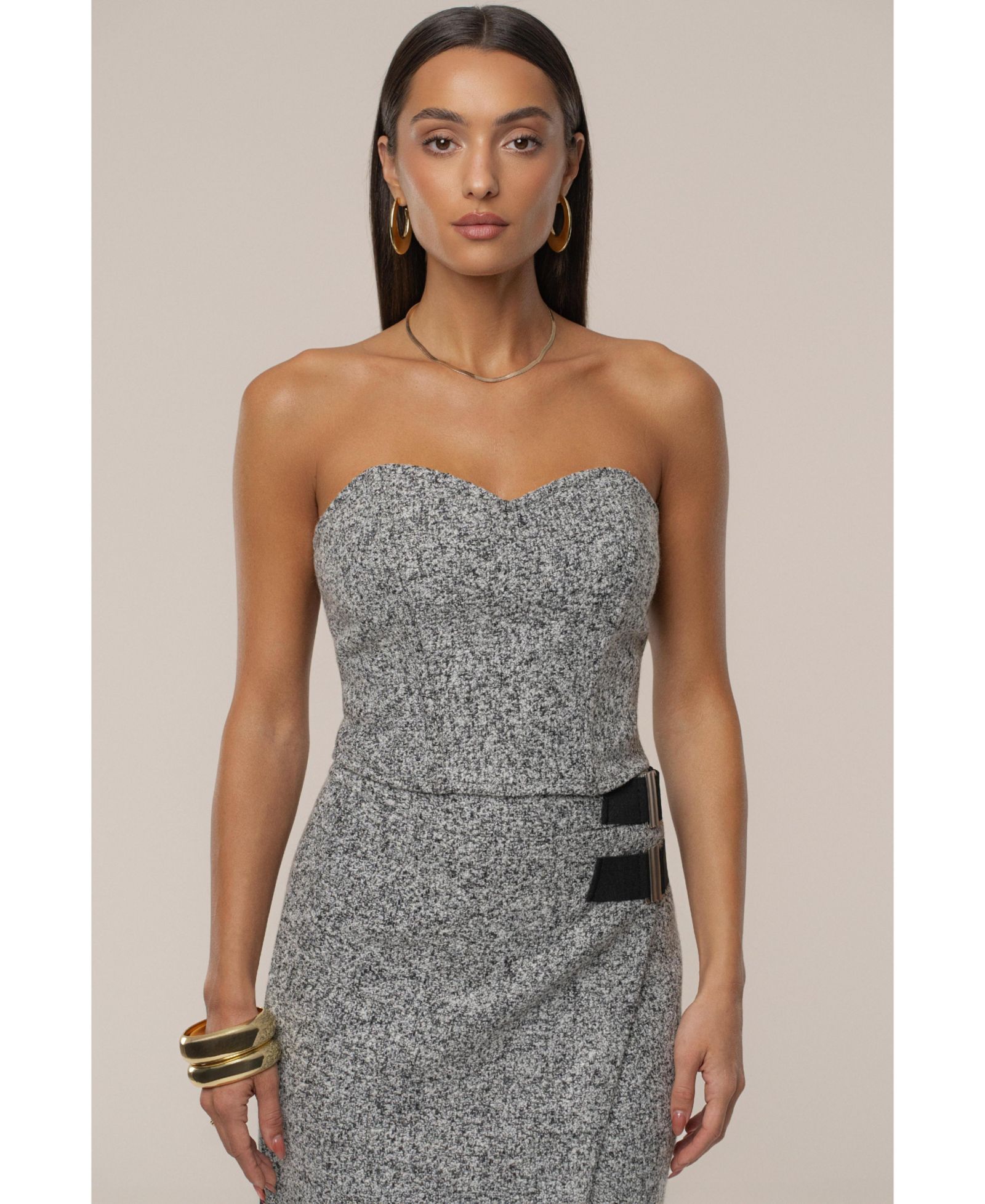 JLUXLABEL Women's All You Need Tweed Corset