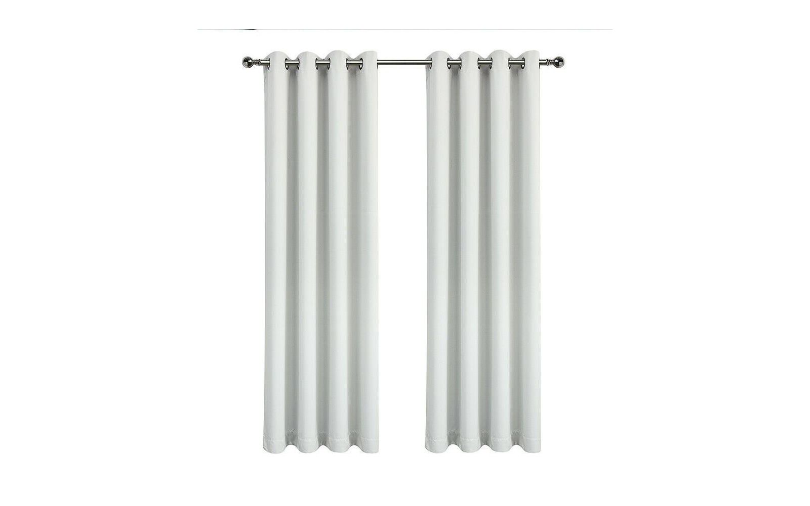 Kate Aurora 2 Piece Room Darkening Grommet Top Thermal Window Curtain Panels