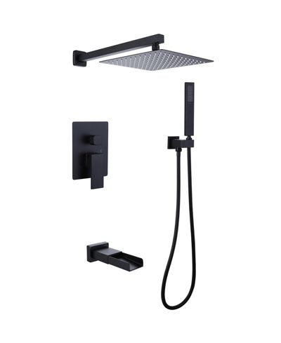 Смеситель для ванны и душа Greenspring Waterfall Spout Single Handle Square High Pressure
