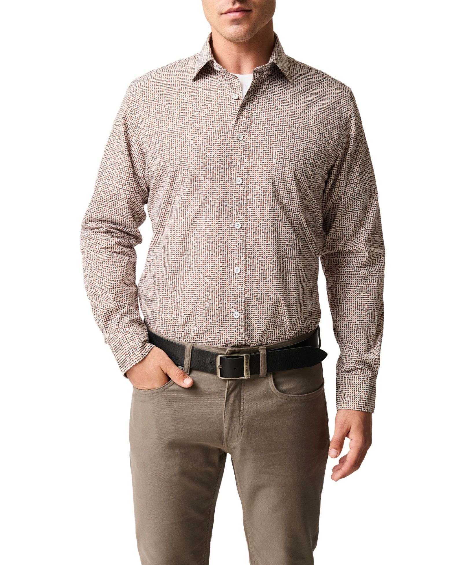 Rodd & Gunn Мужская приталенная рубашка Long Sleeve Slim Fit