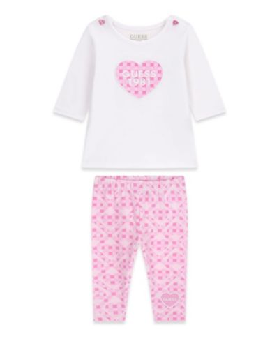 GUESS Baby Girls' Long-Sleeve T-Shirt and Leggings, 2-Piece Set