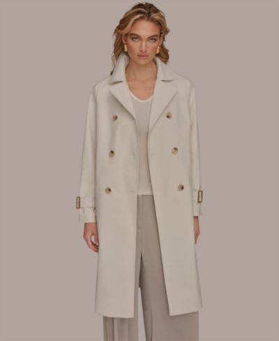 Женское двубортное тренч-пальто с поясом Donna Karan New York