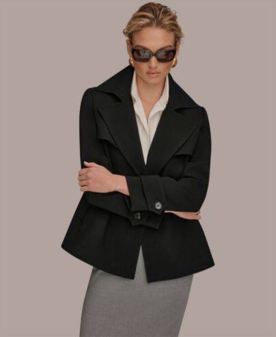 Donna Karan New York тренч женский укороченный с воротником-стойкой