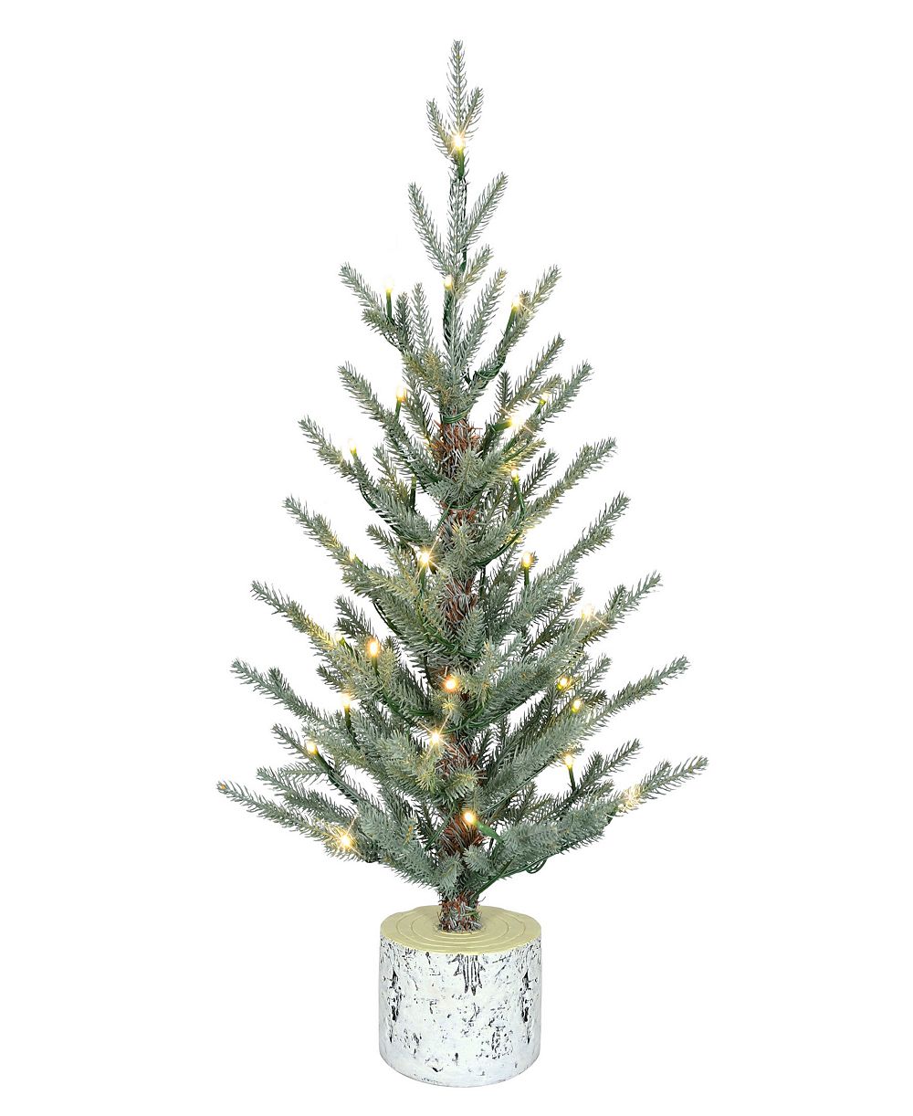 Искусственное дерево Puleo 2' Pre-Lit Artificial Potted Arctic Fir