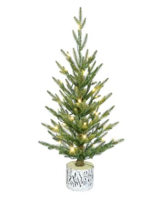 Puleo 2' Pre-Lit Artificial Potted Arctic Fir Tree