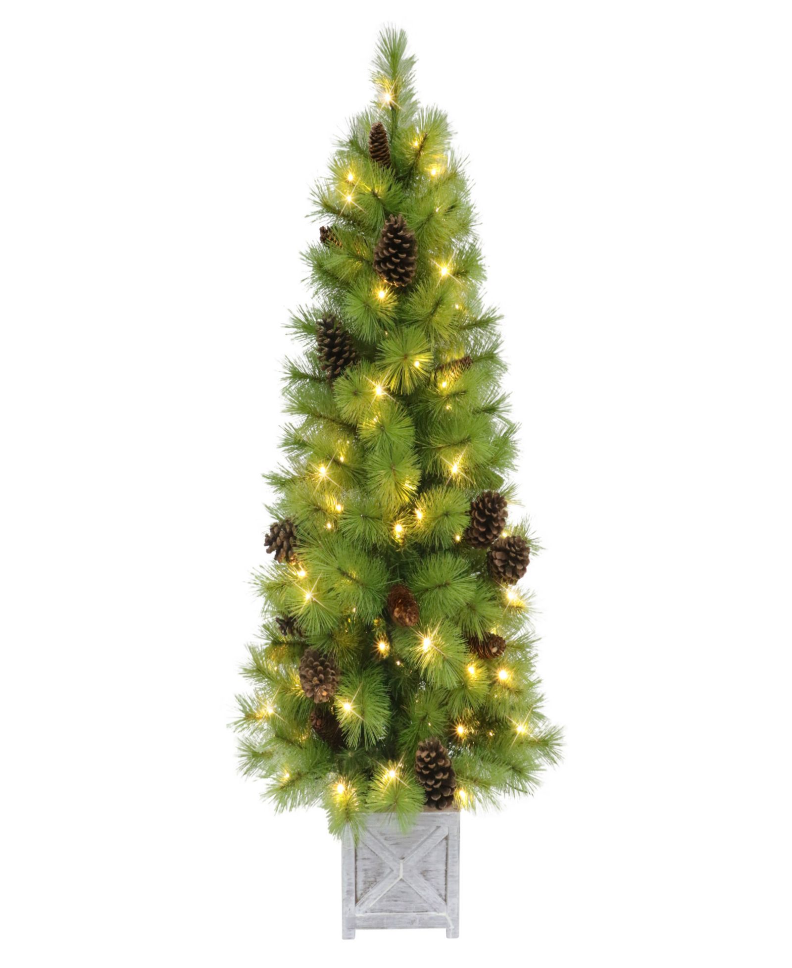 Puleo 4.5' Pre-Lit Artificial Arkansas Pine Potted Tree