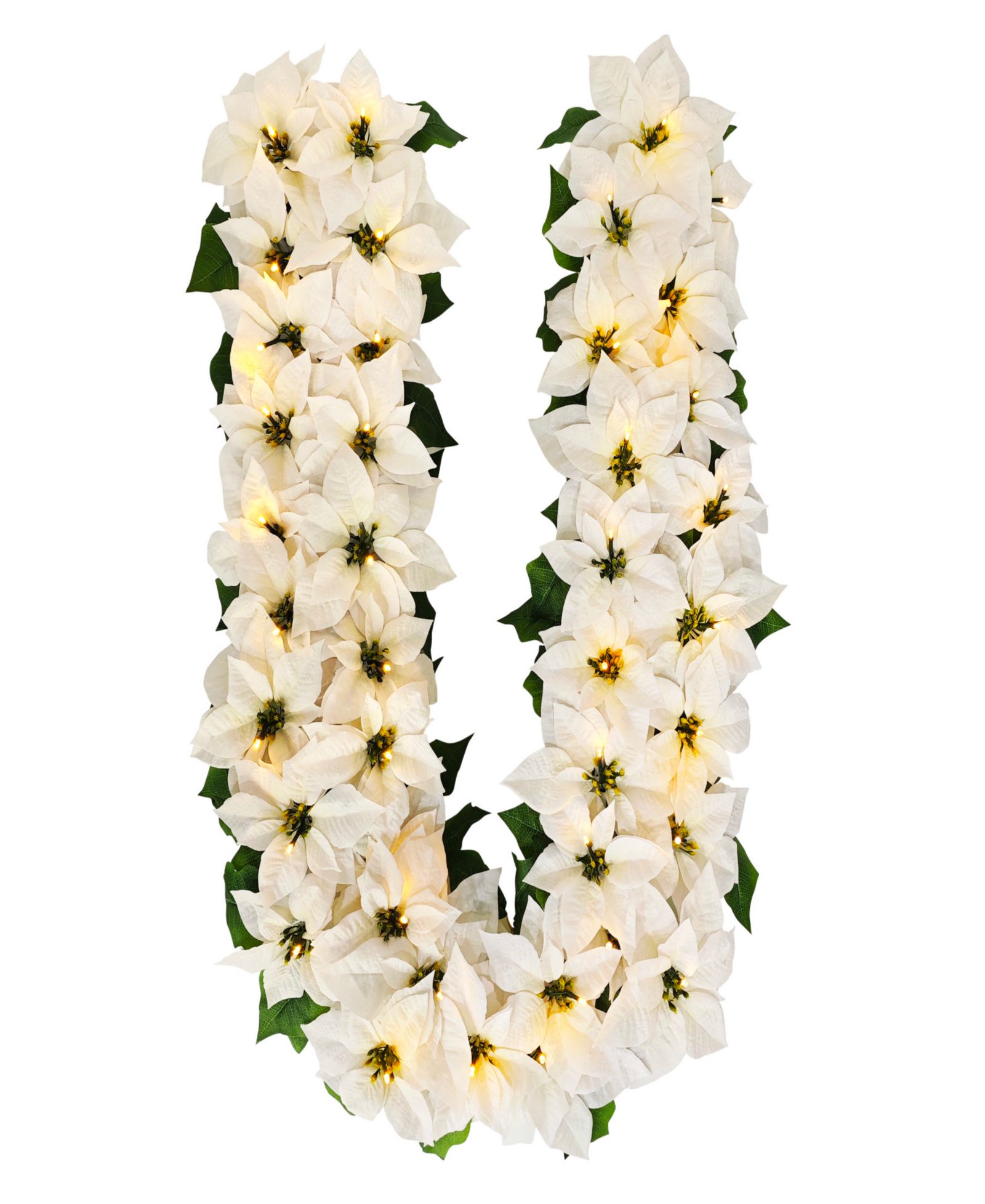 Puleo искусственная гирлянда Poinsettia Pre-Lit 12"