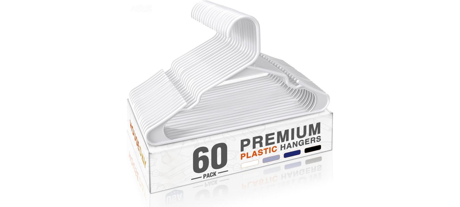 HOUSE DAY Набор вешалок HOUSE DAY 60 Pack Notched Hangers, пластик Heavy Duty