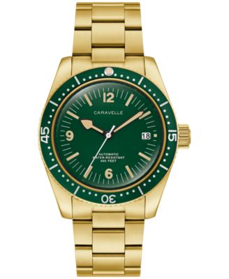 Мужские наручные часы Caravelle Vintage Sport Sea Hunter, золото, нержавеющая сталь, 39mm
