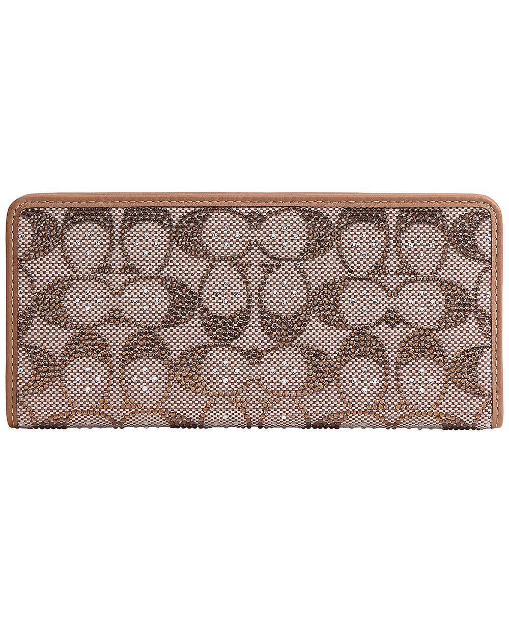 COACH Essential Crystal Signature Jacquard Slim Wallet