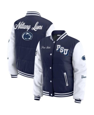 Женская куртка WEAR by Erin Andrews Navy Penn State Nittany Lions Varsity Puffer