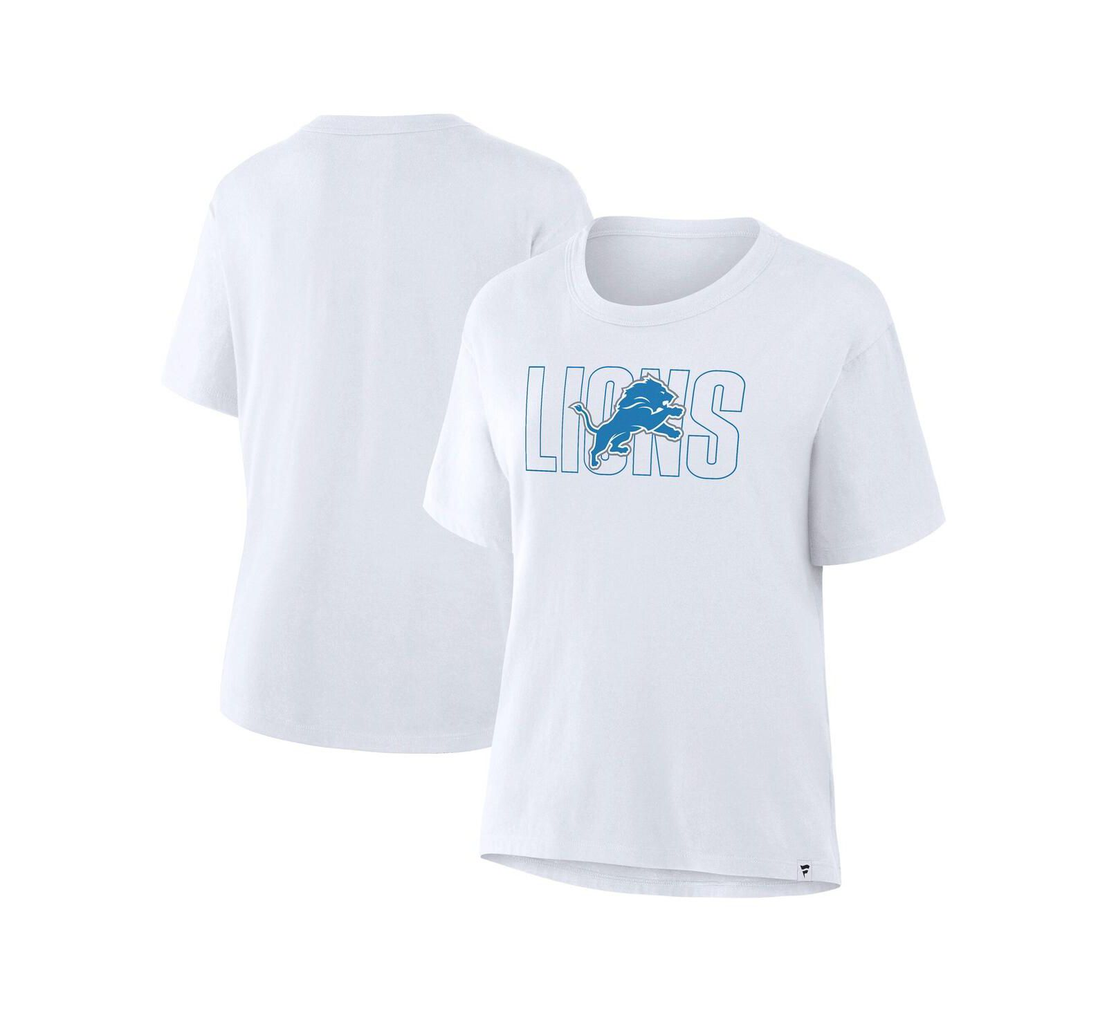 Футболка Fanatics Women's Ash Detroit Lions Line Em Up T-Shirt