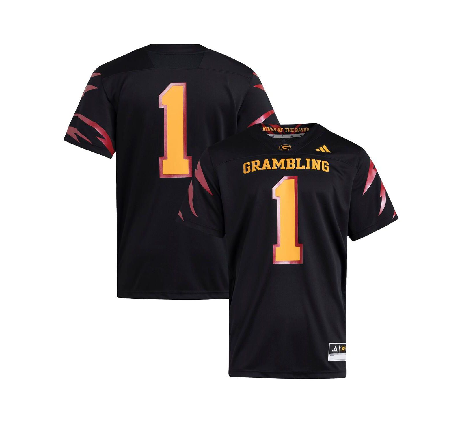 Мужская спортивная джерси adidas Black Grambling Tigers Premier Strategy