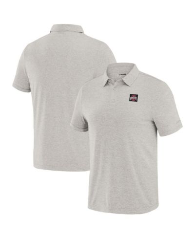 J. Palmer Men's White Ohio State Buckeyes Four Down Polo Shirt