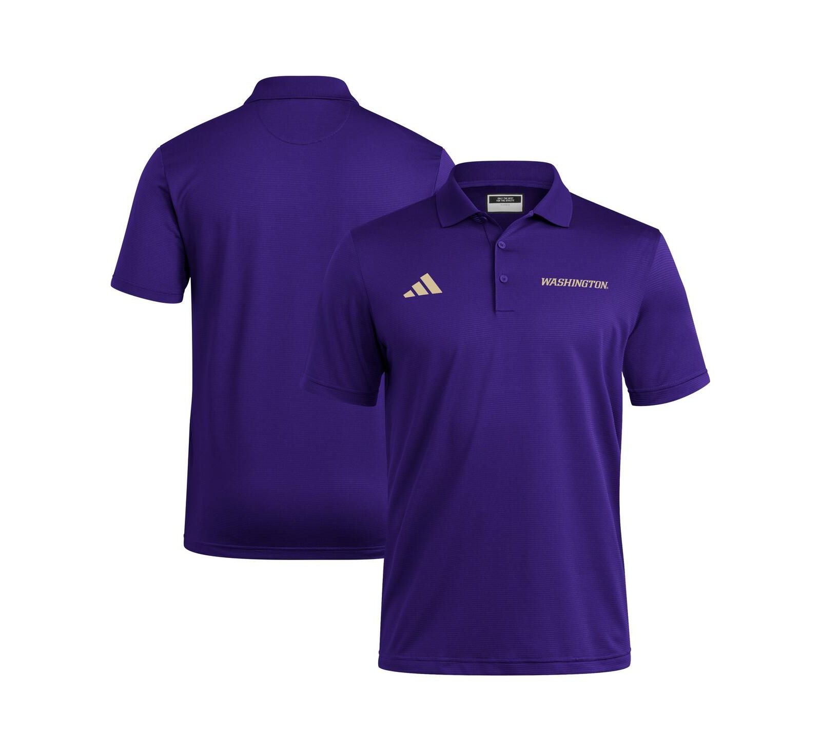 Мужское поло Adidas Purple Washington Huskies Ultimate 365 Ottoman