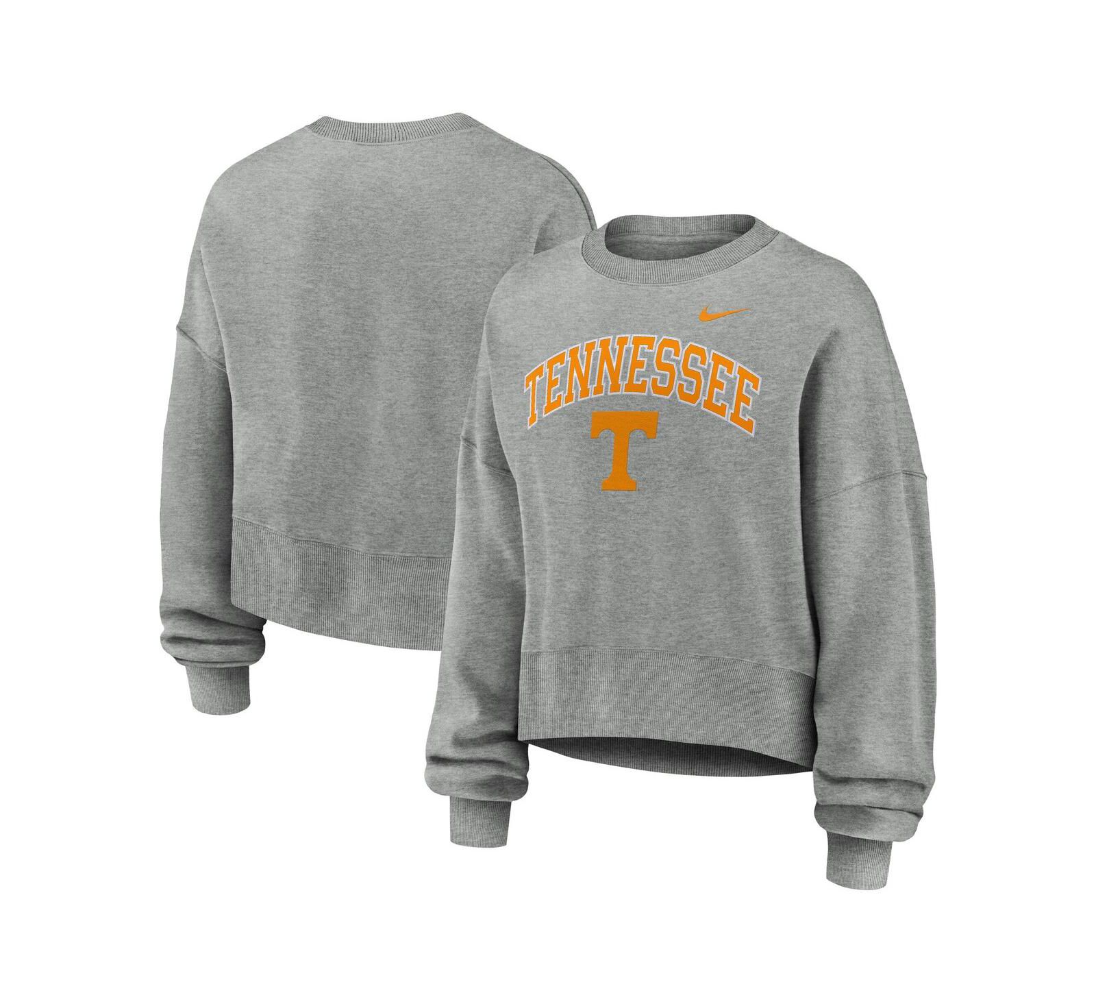 Рубашка Nike Women's Heather Gray Tennessee Volunteers Oversized Phoenix Arch Pullover Sweatshirt