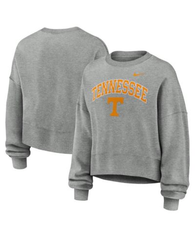 Рубашка Nike Women's Heather Gray Tennessee Volunteers Oversized Phoenix Arch Pullover Sweatshirt