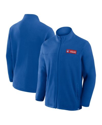 Мужская флисовая куртка Fanatics New York Rangers Home Ice с полной молнией, цвет Blue