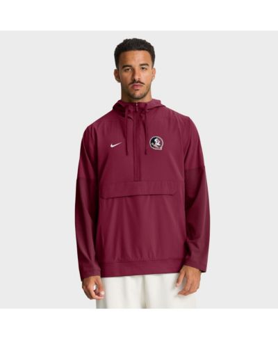 Nike Мужской Garnet Florida State Seminoles Anorak Half-Zip Hoodie Jacket