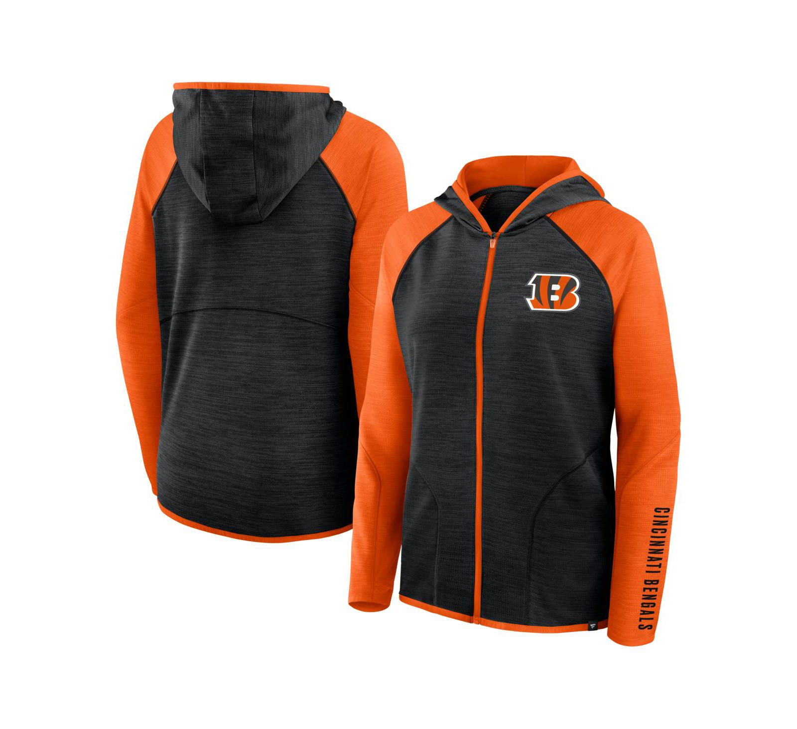Fanatics Женское худи Full-Zip с принтом Cincinnati Bengals Redzone