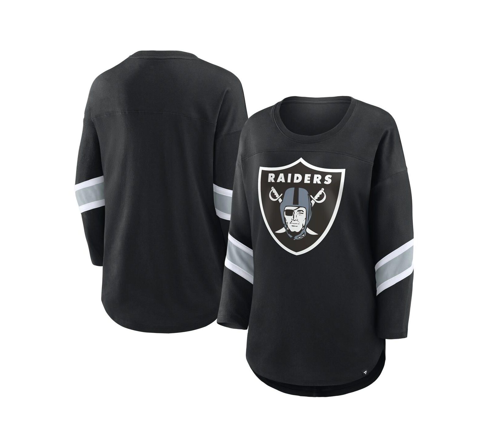 Fanatics Women's Black Las Vegas Raiders Redzone 3/4-Sleeve T-Shirt
