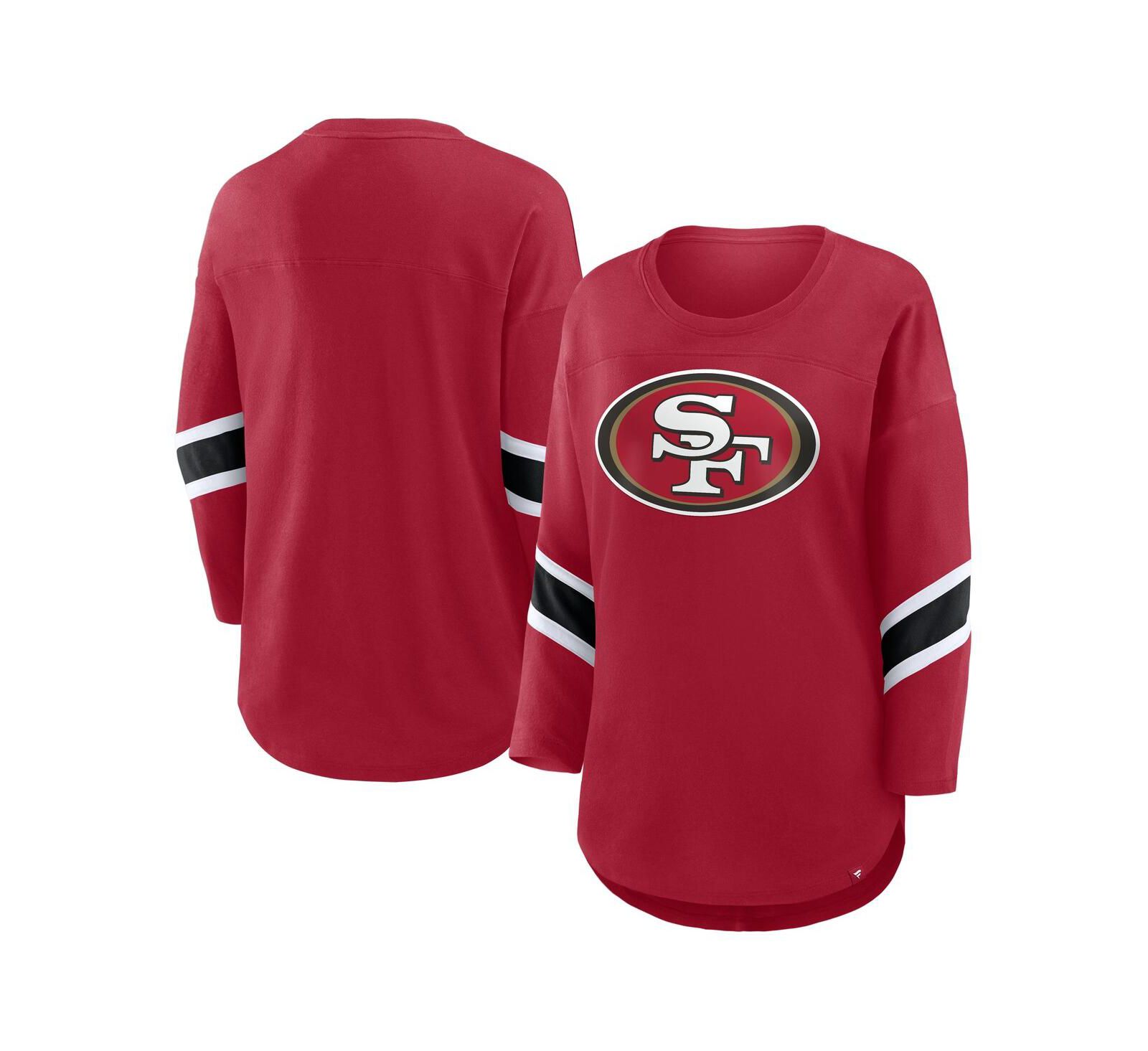 Женская футболка Fanatics Scarlet San Francisco 49ers Redzone 3/4-Sleeve
